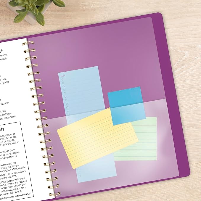 AT-A-GLANCE Planner 2025-2026 Academic, Weekly & Monthly, Half-Hourly Appointment Book, 8-1/4" x 11", Large, Monthly Tabs, Flexible Cover, Contemporary, Purple (70957X18)