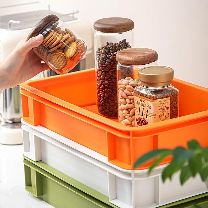 Office Desk Organizer Set of Small Stackable Trays for Ultimate Stationery Order! Streamline Your Workspace by Organizing Pens, Sticky Notes, Paper Clips10.63''*7.4''*2.95''(Grey, 4Medium)