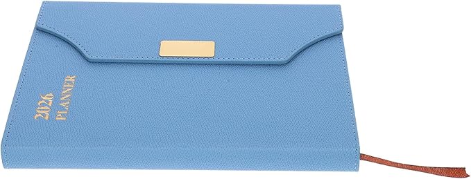KALLORY 2026 Daily Weekly Monthly Planner Notebook with 365-day Schedule Calendar, Light Blue Undated Personal Organizer for Office, Students, and Travel Planning