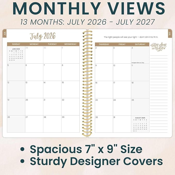 Daisy by bloom daily planners 2026-2027 Academic Year Student Planner (July 2026 - July 2027) - Elementary Through Middle School Calendar Agenda Book - 7” x 9" - Bows