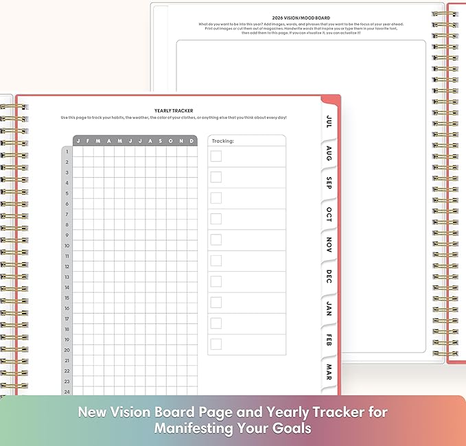 Blue Sky Gen Z 2026-2027 Weekly and Monthly Academic Year Planner Calendar, July 2026 - June 2027, 8.5" x 11", Flexible Interchangeable Cover, Wirebound, Laminated Tabs, Storage Pocket, Gladys