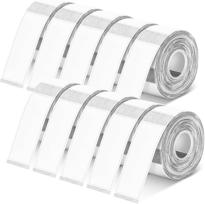 Gersoniel 1600 Pcs Label Tapes Compatible with D30 Label Printer Laminated Labeling Stickers Thermal Labels for Home Office