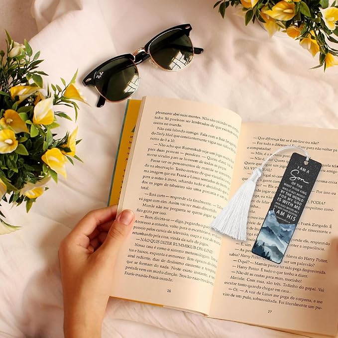 Christian Faith Bookmark, Inspirational Gift for Believers, Uplifting Gift for Spiritual Readers, Spiritual Bookish Present, Unique Mountain & Scripture Design Bookmark, WCB32