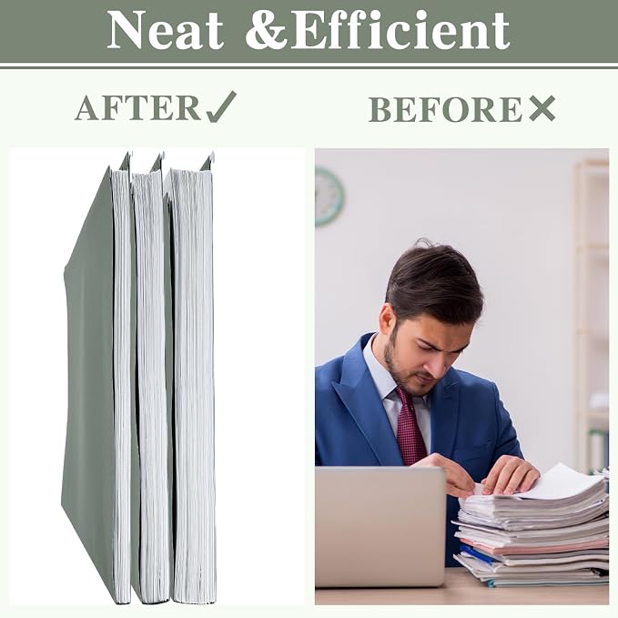 25 Pack Reinforced 12×18 Hanging File Folders 1/5 Cut Heavy Duty Hanging File Folders with Plastic Tabs & Label Cards Expanding Hangers File Organizer for 11×17 Paper Engineering Document (Green)