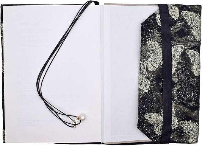 BLBMH 6x9 Bible Book Cover for Women, Non-Stretch Fabric Protector for Paperback, Soft Cloth Sleeve with Bookmark for Journals Notebooks | Privacy Reading Gift - Butterfly B