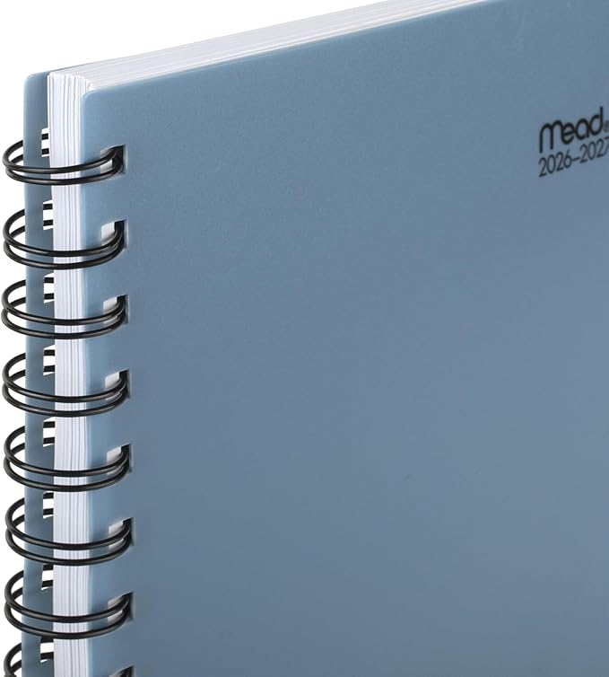 Mead Planner 2026-2027 Weekly & Monthly Academic 15-Month April-June, 5.5" x 8.5", Composure Blue (CAW42020)