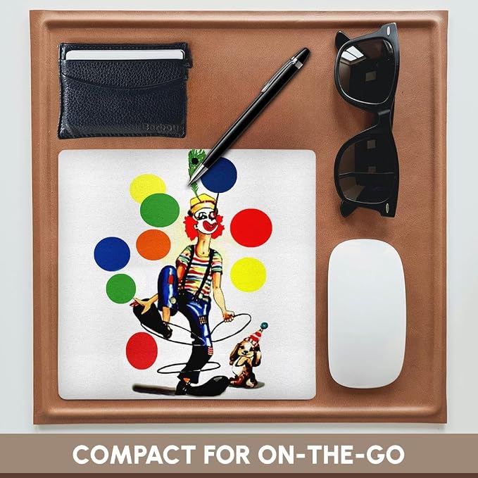3dRose LLC 8 x 8 x 0.25 Inches Mouse Pad, Fun Clown (mp_1258_1)