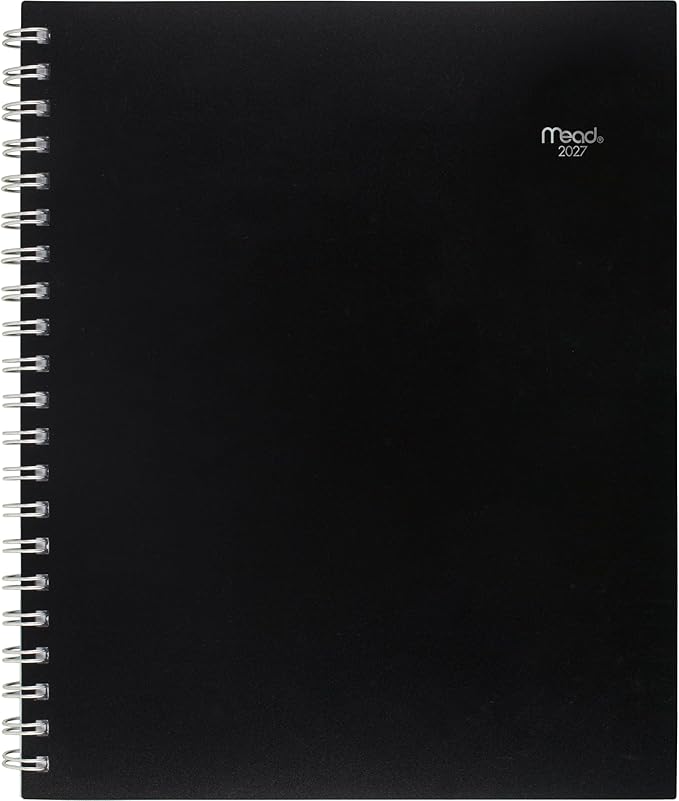 Mead 2027 Planner, Weekly & Monthly, 15-Month Oct-Dec, 8.5" x 11", Black (CRW6200527)