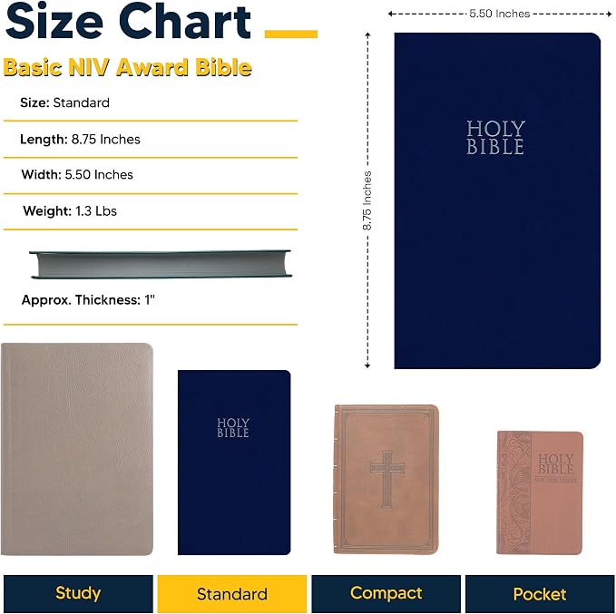 Personalized NIV Bible New International Version SMALL Text/Print Simple Economy Bible with Custom Name and Scripture, Jesus Words in Red Gift for Christian & Religious Events, Blue