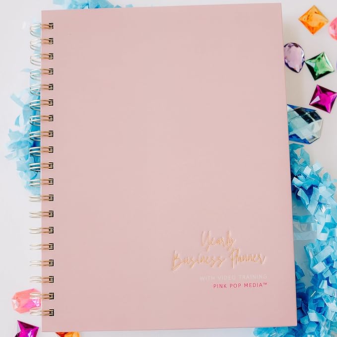 Yearly Business Planner for Female Entrepreneurs – Digital Goal, Blog, Social & Content Calendar Organizer + Audio Training System