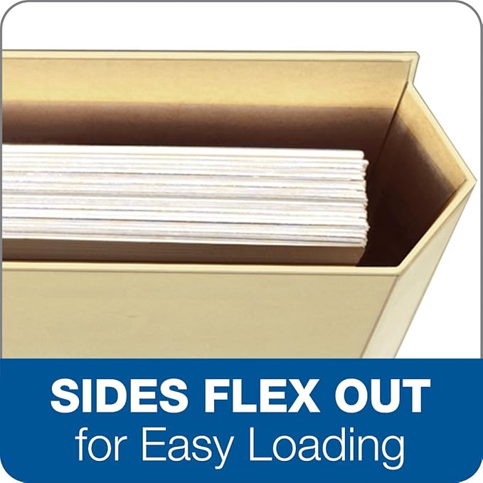 Pendaflex Manila Expanding File Folder Pocket - 0.75" Expansion - Letter Size File Folders with Reinforced Blank Customizable 1/3 Cut Tabs - Manila File Folders for Home, Office & School - 10 Count