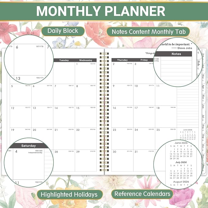 2026-2031 Monthly Planner/Calendar - 5 Year Monthly Planner 2026-2031 from Jul. 2026 - Jun. 2031, 9" x 11", 60 Months Calendar, Large 5 Year Planners with Tabs, Two-Side Pocket, Suitable for Long-Term Planning