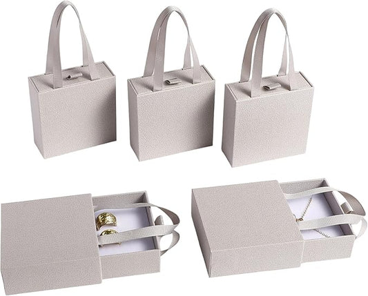 40 pcs paper boxes 9 x 9 x 3.5 cm, grey luxury gift storage, jewelry gift storage box for earrings necklaces bracelets rings