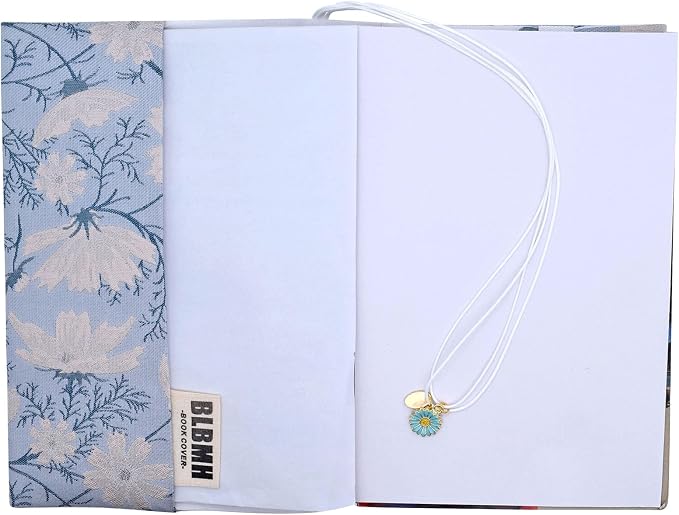 BLBMH 6x9 Bible Book Cover for Women, Non-Stretch Fabric Protector for Paperback, Handmade Soft Cloth Sleeve with Bookmark for Journals Notebooks | Privacy Reading Gift - Daisy