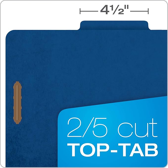 Pendaflex Classification File Folders,1 Divider, Durable File Organizer for Home, School or Office, Letter-Size Folders for Files, Paper Organizer, Durable Prongs, (B006NVMJCC)