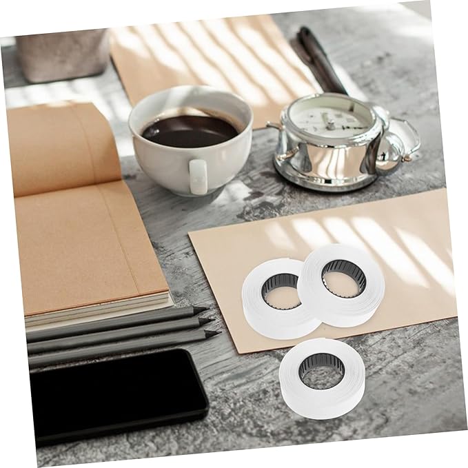 LALAFINA 10rolls Compatible Price Labeller Paper Label Paper for Price Tags Easy to See Adhere