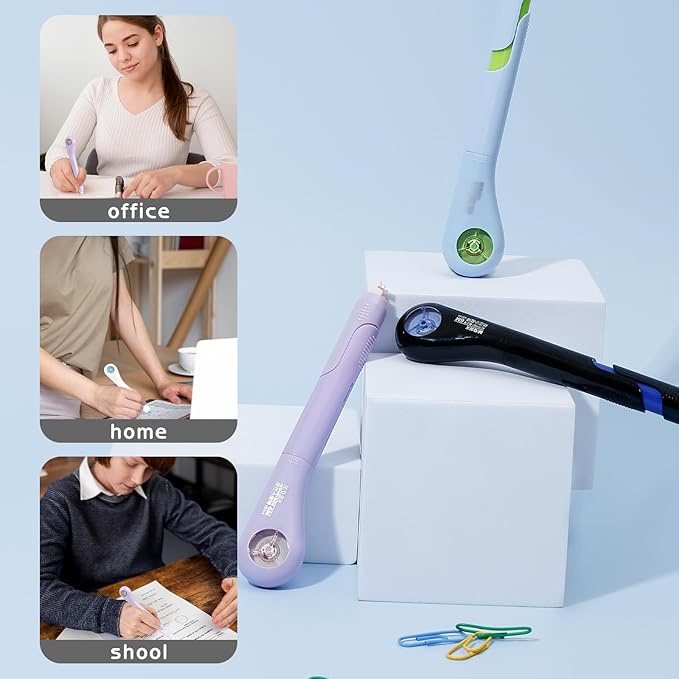 M&G 6Pcs White Correction Tape Pens, 19.7Ft Retractable Pen Shaped Smooth Pull Out Tape Pen for Instant Correction, Tear-Resistant Portable Applicator Easy to Use for School Office Supplies (6M Each)