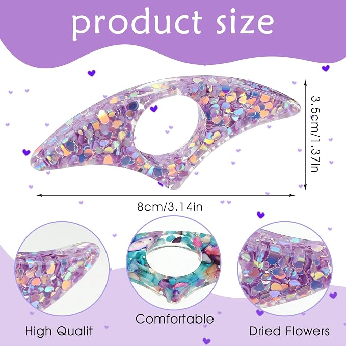 4Pcs Book Page Holder, Dried Flower Resin Book Page Holder, Thumb Books Pages Holders, Personalized Flower Resin Pages Holders, Reading Accessories Gift for Teachers Lovers Literary