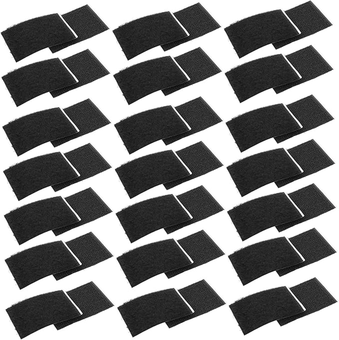 LALAFINA 150pairs Hook and Loop Tape Double Strips Tape Loop Adhesive Backing for Couch Sofa Bed Sheet Rug Carpet Mounting