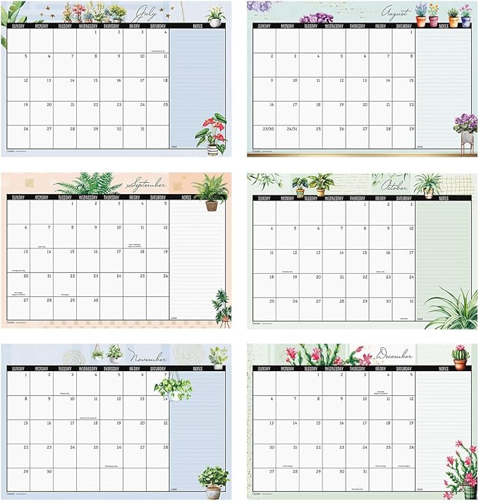 Current 2026-2027 Plants Desk Calendar Pad, 11-Inch x 16-1/4-Inch Size, Large 24-Month Bookstore-Quality Calendars for Kitchen & Office