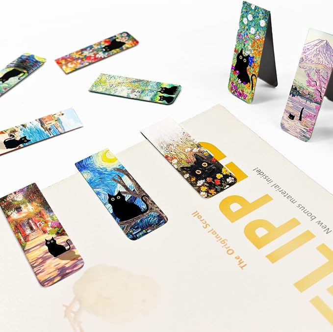 30 Pieces Bookmark, Magnetic Bookmarks for Women, Men, Book Lovers, Bookmarks Bulk for Students Teachers Reading, Cute Cat Bookmark