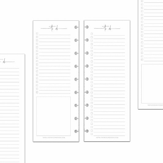 BetterNote Skinny To Do List Refills for Discbound Notebooks, Half Sheet Checklist, Fits Levenger Circa, Staples Arc, TUL, The Happy Planner, Disc Bound, Talia (Modern- 25 Sheets, 8-Disc, 5.5"x8.5")
