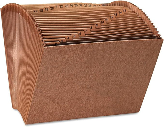 Universal 13920 Expanding File, Open Top, 12 x 10, 1-31, Letter, Redrope
