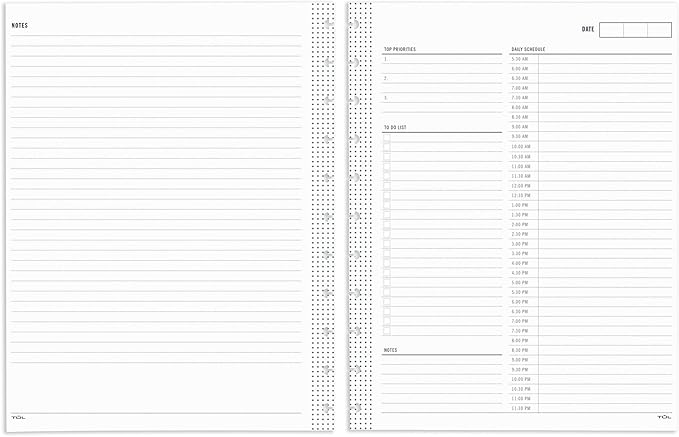 TUL® Discbound Undated Daily Refill Pages, 8-1/2" x 11", Undated, 50 Sheets