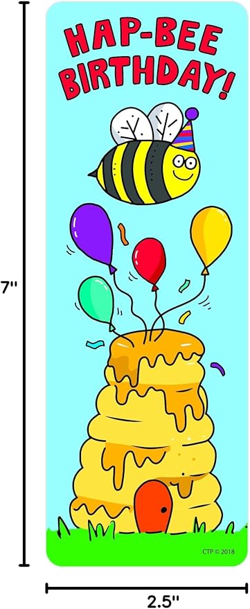 Creative Teaching Press So Much Pun! Hap-bee Birthday Bookmarks (5555)