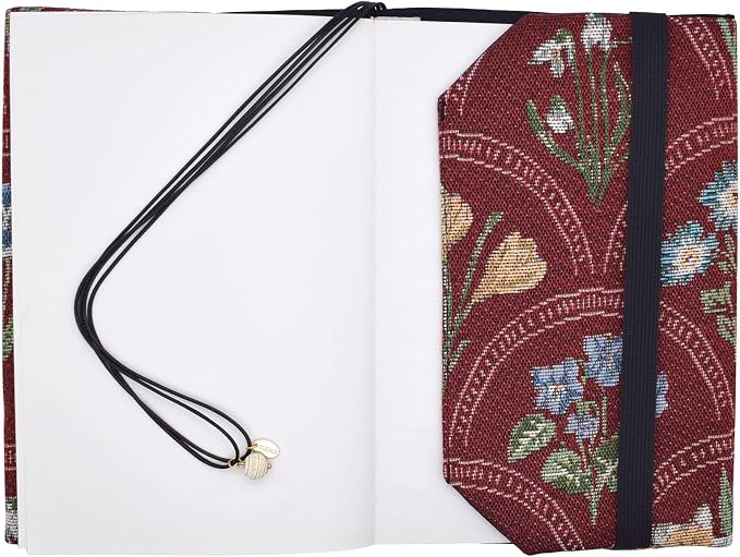 BLBMH 6x9 Bible Book Cover for Women, Non-Stretch Fabric Protector for Paperback, Soft Cloth Sleeve with Bookmark for Journals Notebooks | Privacy Reading Gift - WD Flower Red