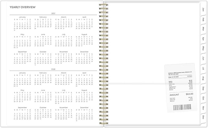 Blue Sky 2027 Weekly and Monthly Planner Calendar, January 2027 - December 2027, 8.5" x 11", Flexible Cover, Laminated Tabs, Durable Twin Wire Binding, Storage Pocket, Laurel