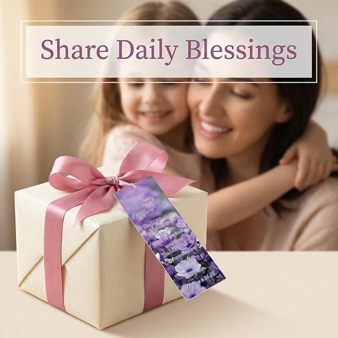 Mothers Day Bookmarks Gifts - 120 Pcs Christian Bible Verse Paper Bookmark Bulk for Church Women Mom Religious Scripture Flower Page Marks Inspirational Happy Mother Gift from Daughter Son