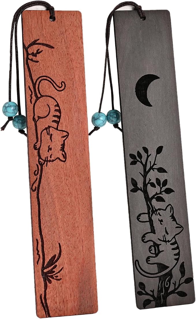 ZQZYMXQ 2Pcs Funny Bookmarks Cat Book Markers, Funny Cat Gifts Cat Lover Gifts for Women (Sleeping Cat)