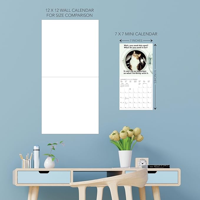 Graphique 2026 Nuthin' But Trouble Mini Wall Calendar | 7” x 7” | Thick Paper | Home & Office Organizer | Large Monthly Grid | 3 Languages & Marked Holidays | 4 Month Preview Page for 2027