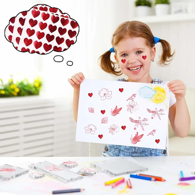 1800 Holographic red Heart Stickers，Shimmering Laser-Cut red Heart Stickers，The Perfect Choice for Valentine's Day Gift Decorations，Also Ideal for Reward Charts，Valentine's Day red Heart Stickers