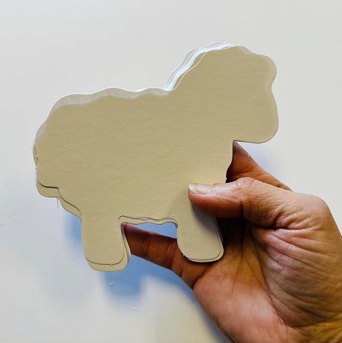SHAPES ETC. 31pcs Sheep Single Color Creative Cut-Outs 5.25in -Barnyard Animals Decoration, Farm Animal Classroom Decor, Religious Easter Decorations, Bulletin Boards, Craft Projects, Made in USA