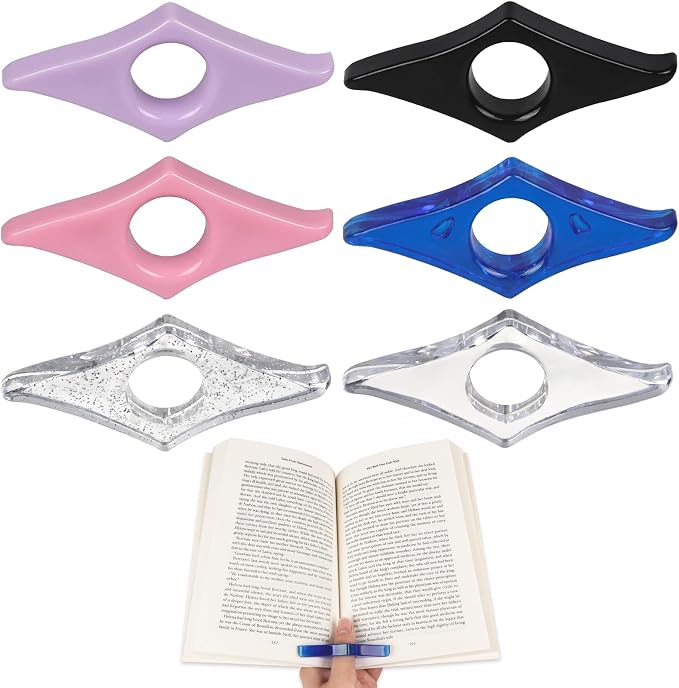 6 Pcs Thumb Book Page Holder for Reading, Ideal Reading Accessories for Book Lovers, Reading Essentials with Multiple Colors for Choice