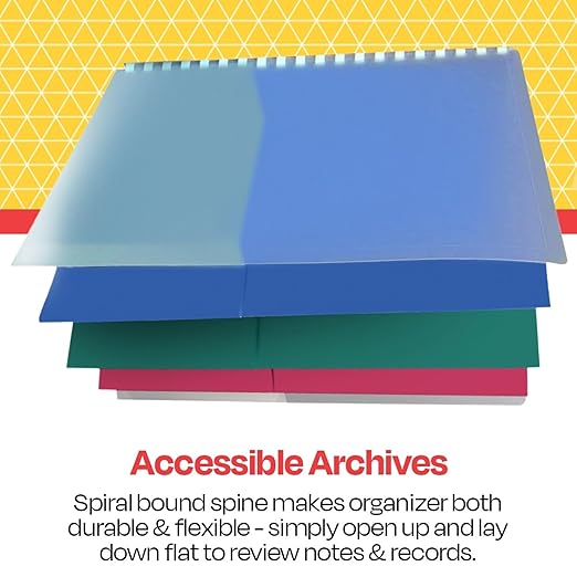 School Smart 8-Pocket Project Organizer, Polypropylene, Multicolor, 1 Count (Pack of 1)
