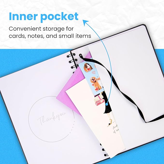 Undated Weekly Planner Notebook 2026, A5 (5.8" x 8.3") Hardcover Weekly to do List Notebook for Work with Goal & Habit Tracker - Spiral Black