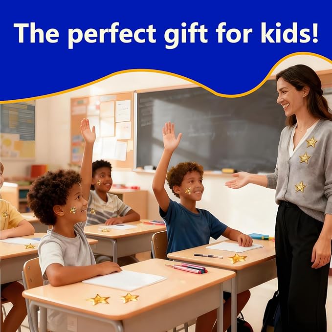 1500 Pcs 1.0Inch Gold Star Stickers for Kids Reward,Behavior Chart,School Classroom Student Teacher Supplies Gift