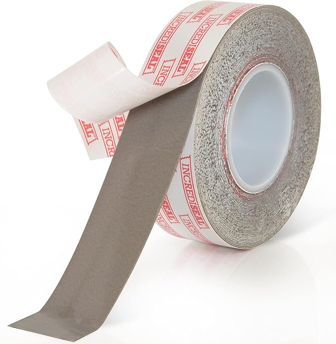 IncrediSeal 1/2" Heavy Duty Double Sided Permanent Bond Mounting Tape, Strong Adhesive for Indoor/Outdoor Use, Gray, 18 yd