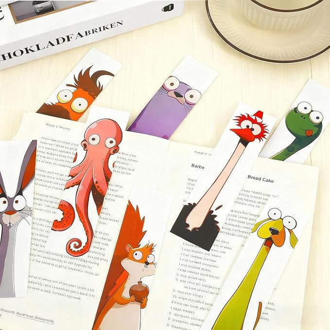 Bookmarks for Kids 30Pcs Funny Animal Bookmarks,Unique Gifts for Readers on Special Occasions Such as Christmas,Including Book Marks for Reading Kids.