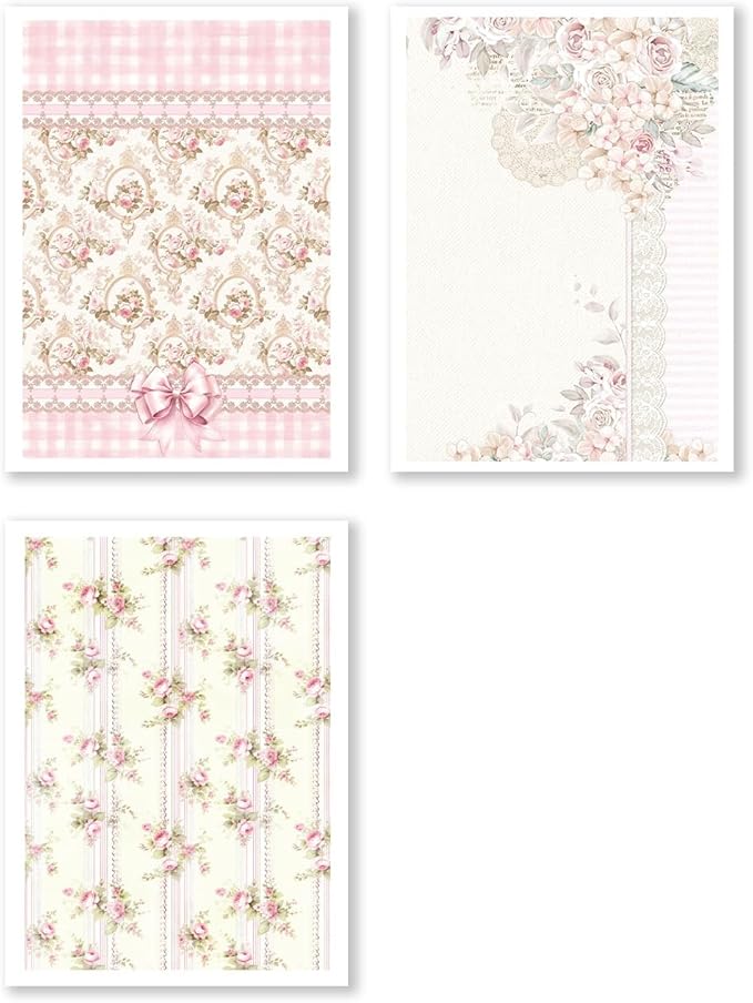 Coquette Dreams Monthly Planning Kit Bundle – Romantic Planner Kit with Functional & Decorative Pages, Vellum, Scrapbooking Papers, PET Tape 3.0 & Pen for Journaling & Feminine Planning