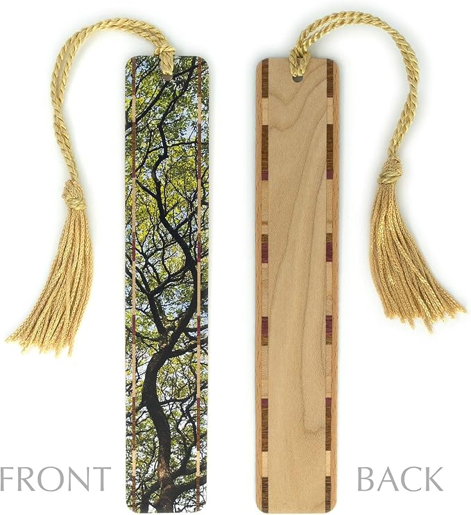 Hawaiian Monkeypod Tree Wooden Bookmark | Tropical Nature Photography Art | Gift for Tree Lovers, Nature Lovers, Gardeners, Hawaii Lovers, Outdoor Enthusiasts & Readers | Handmade in the USA