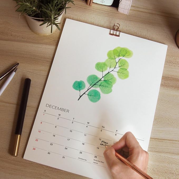 Tropical Plant - 2025 Botanical Watercolor Art Wall Calendar, Foliage Painting Planner, Christmas Gift for Plant Lover, A4 21 x 29.7 cm (1)
