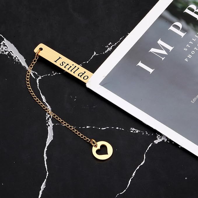 19 Years Anniversary Bookmark Gifts for Him Her Bronze 19th Anniversary-Wedding Gift for Couple Wife Husband Bookmark Gift for Women Men Book Lovers Wedding Christmas Valentines Birthday I Still Do