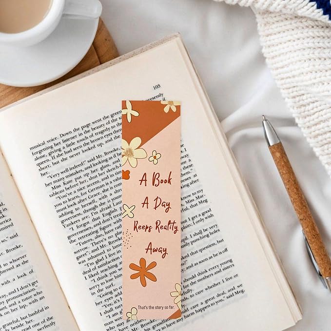 30 PCS Aesthetic Paper Bookmarks for Reading,Romantic Funny Bookmark for Women Book Lovers,Reading Page Markers Students Teachers School Supplies