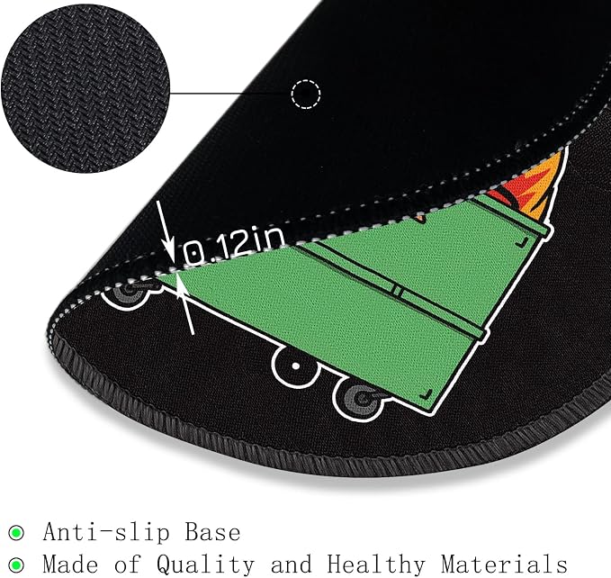 Gctriki Funny Goose Mouse Pad - 8.6 Inch Round Non-Slip Office Desk Mat, Cute Humorous Gift for Coworkers Boss, Premium Stitched Washable Mousepad for Computer Laptop Office Desk Accessories