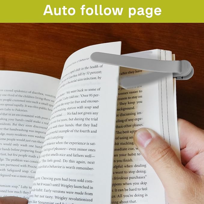 SMUK 6 Pieces Silicone Bookmark, Unique Automatic Bookmarks for Book Lovers Reading Women Men Teens Teachers, Book Mark Book Page Keeper Reading Gifts for Reading Lovers