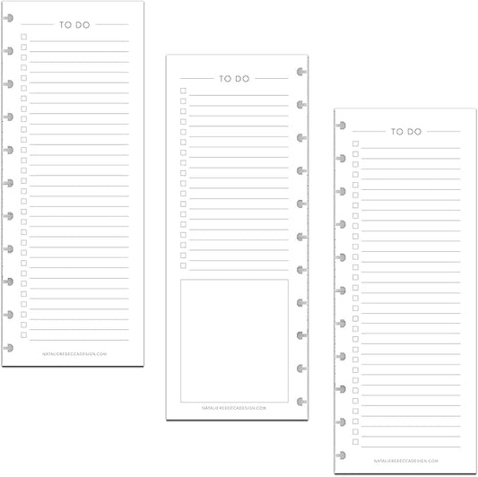 BetterNote Skinny To Do List Refills for Discbound Notebooks, Half Sheet Checklist, Fits Levenger Circa, Staples Arc, TUL, The Happy Planner, Disc Bound, Talia (11-Disc, 8.5"x11", Classic)